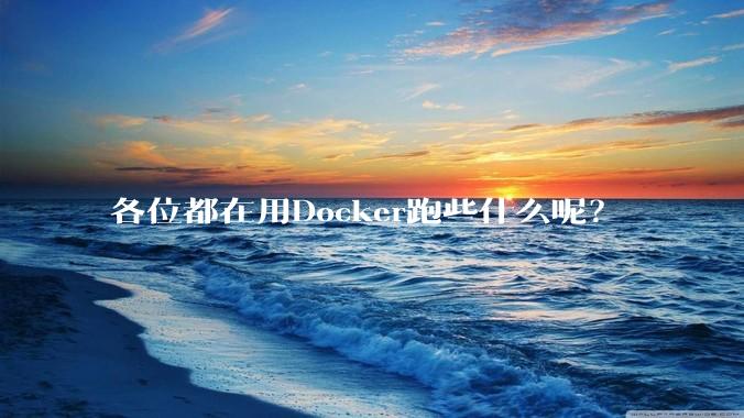 各位都在用Docker跑些什么呢？
